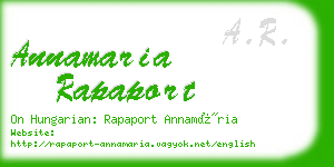 annamaria rapaport business card